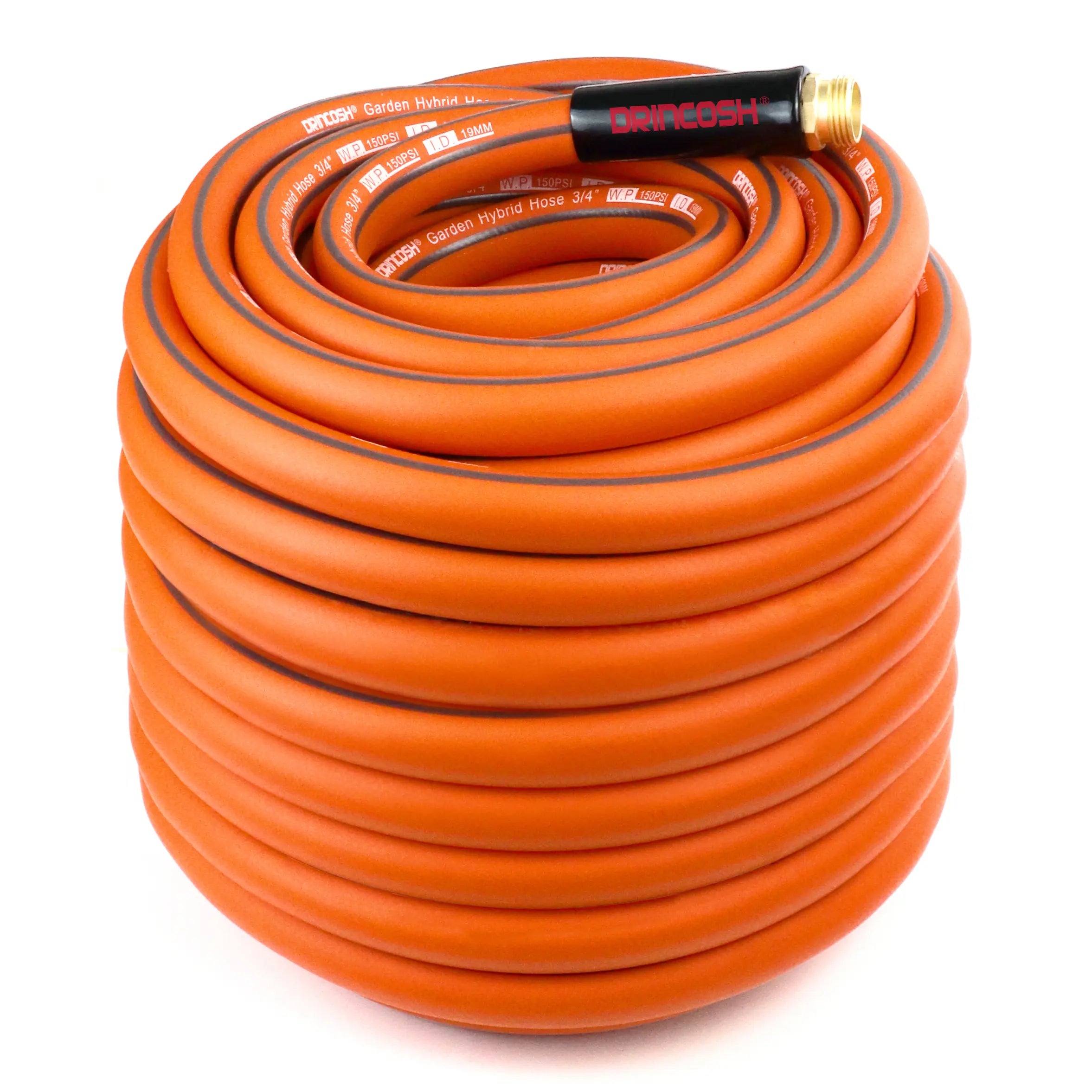 DRINCOSH 100ft 3/4” Flexible Garden Hose – Lightweight All-Weather Design with 600 PSI Burst Pressure