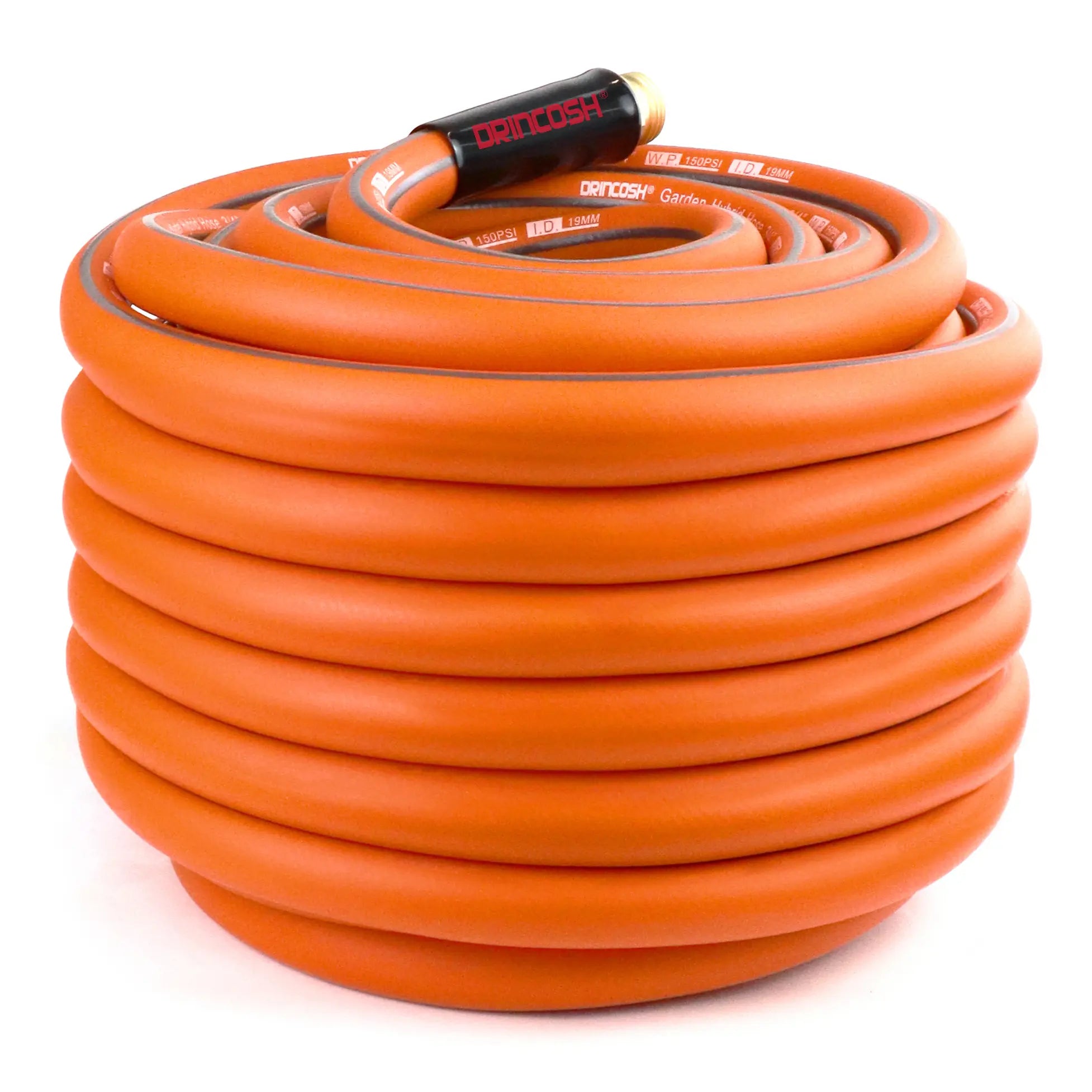 DRINCOSH 50ft 3/4” Flexible Garden Hose – Lightweight All-Weather Design with 600 PSI Burst Pressure