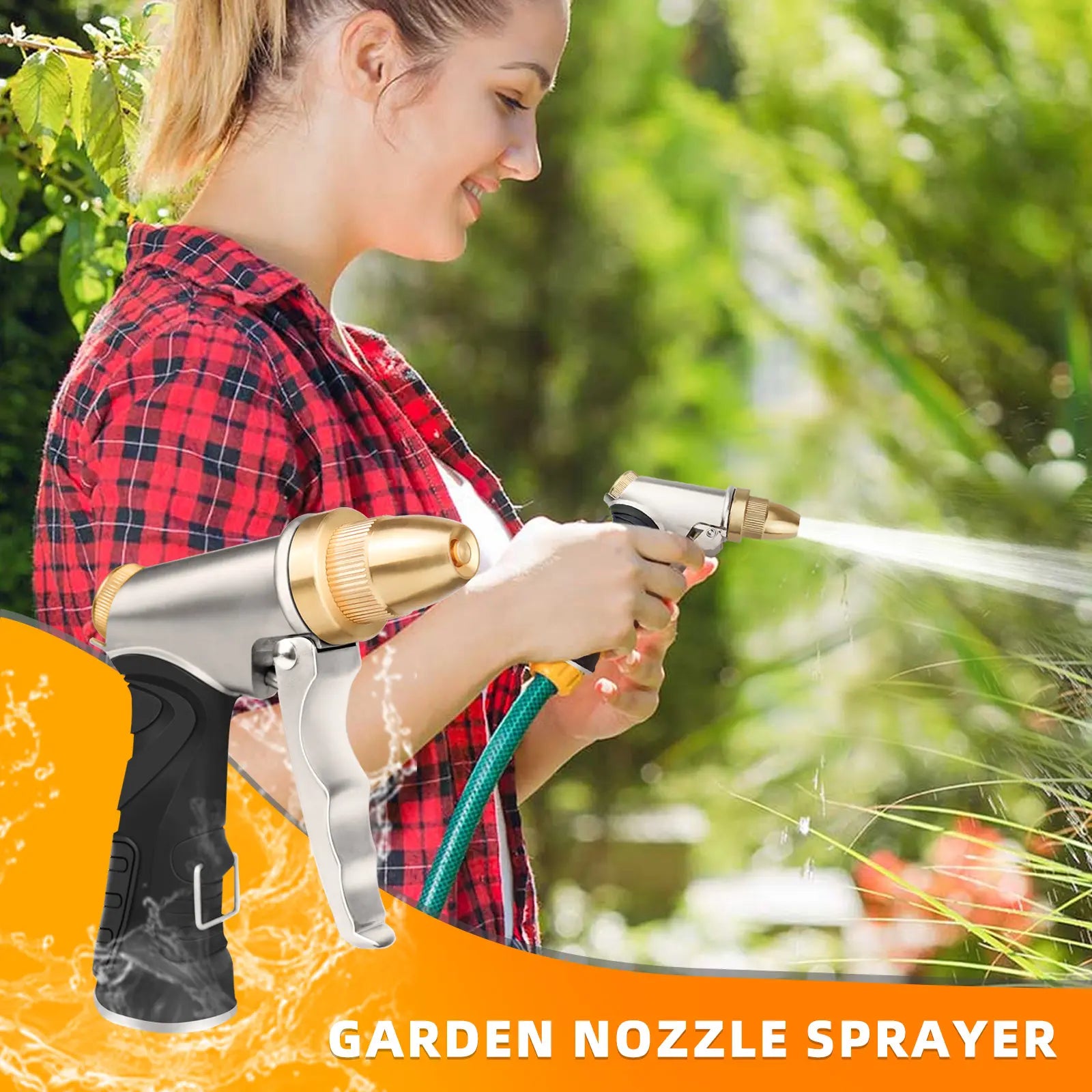 DRINCOSH Professional Water Sprayer – 2.5GPM Jet Stream for Concrete Cleaning