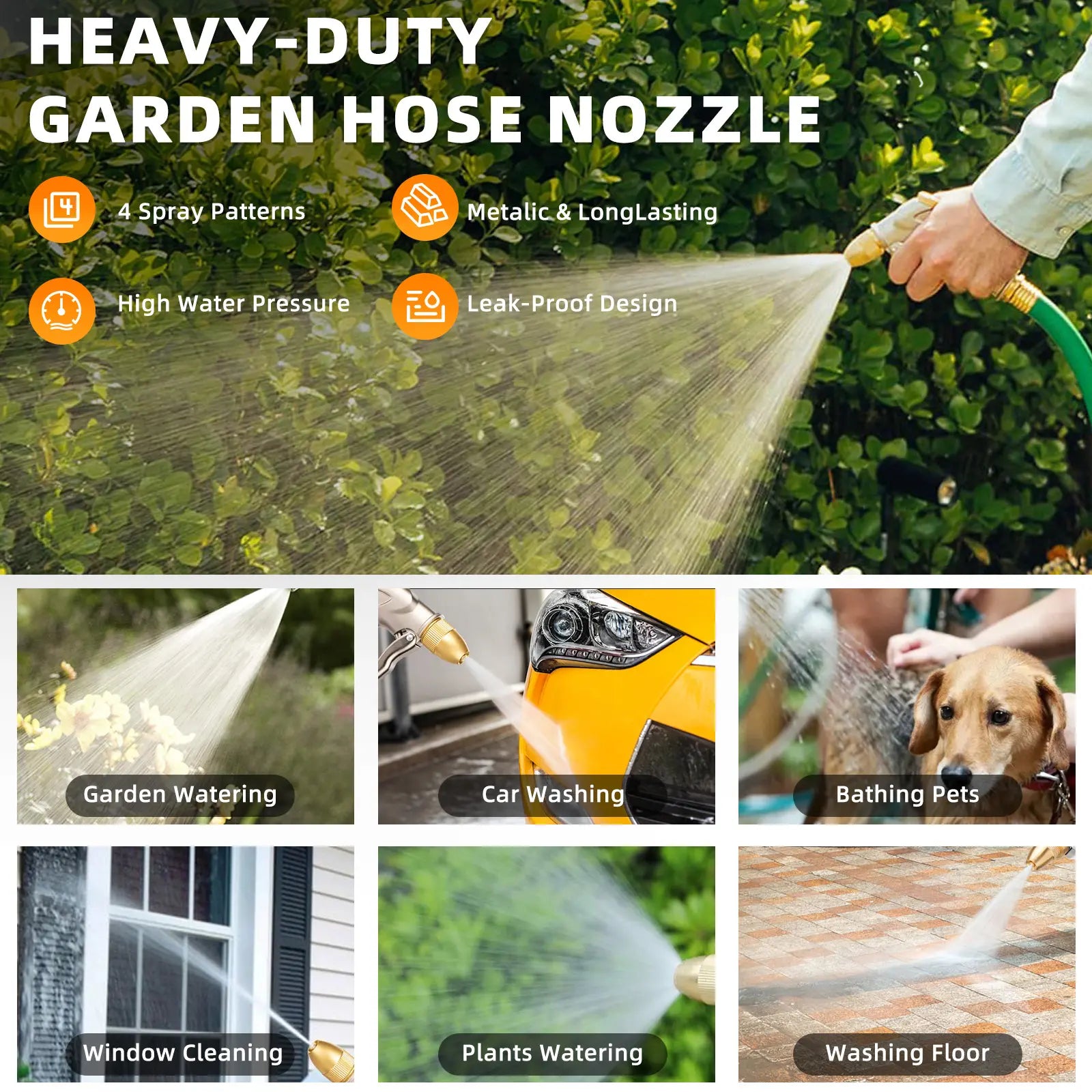 DRINCOSH Multi-Surface Spray Nozzle | Lawn/Garden/Pet Care Watering Tool