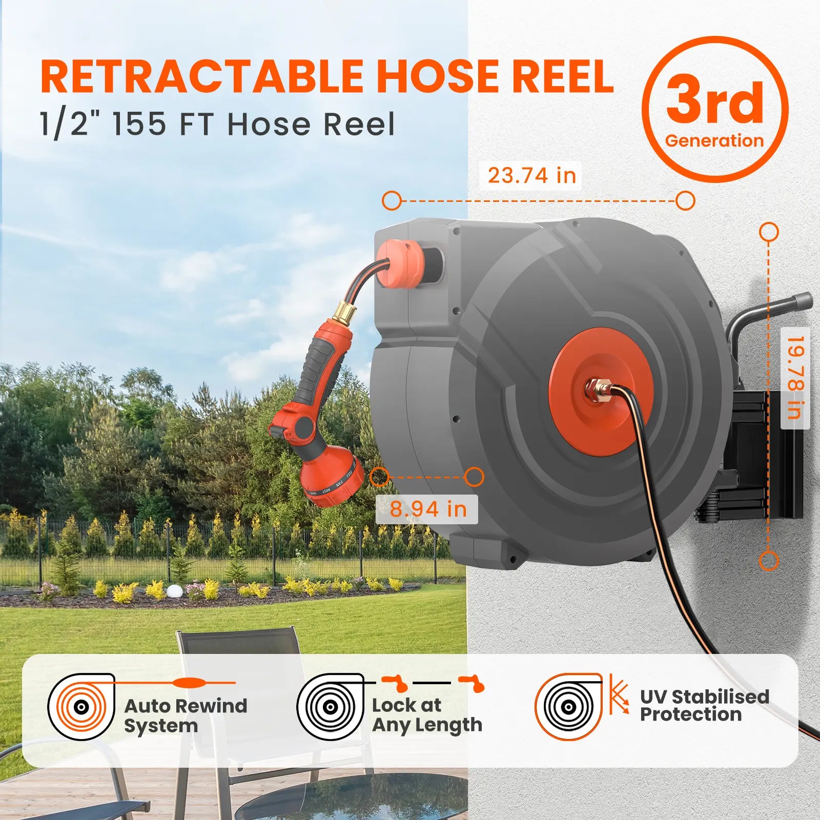 DRINCOSH G5012 Auto-Retract Mechanism – 0.5m/s Controlled Speed with ±0.5ft Precision Locking
