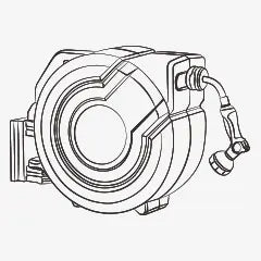 Garden Hose Reel & Hose Nozzle
