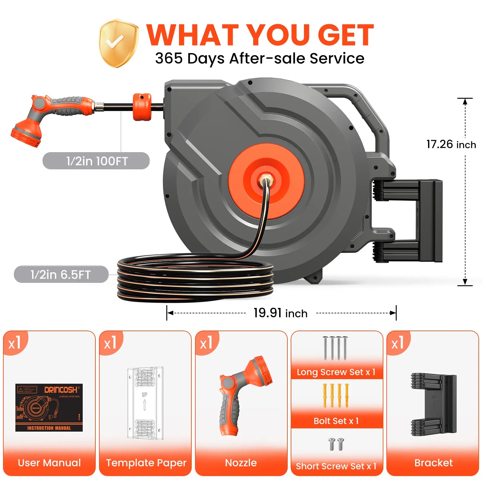 DRINCOSH G3012 Retractable Hose Polymer Casing – Military-Grade UV Protection for Outdoor Use